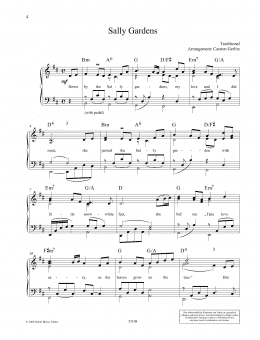 page one of Sally Gardens (Piano Solo)