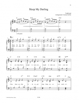 page one of Sleep My Darling (Piano Solo)