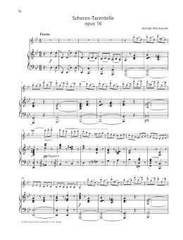 page one of Scherzo-Tarantelle (String Solo)