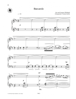 page one of Barcarole (Piano Solo)