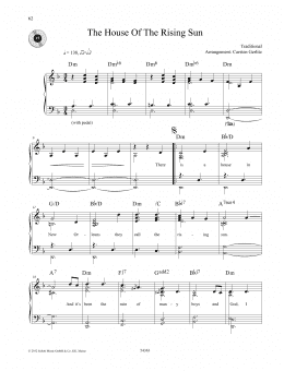 page one of The House Of The Rising Sun (Piano Solo)