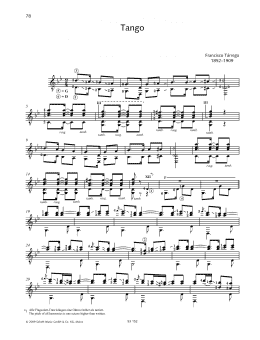 page one of Tango (Solo Guitar)
