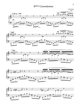 page one of 4eme Gnossienne (Piano Solo)