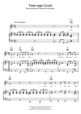 page one of Teen-Age Crush (Piano, Vocal & Guitar Chords)