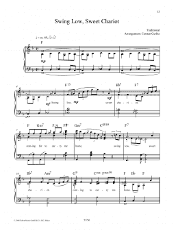 page one of Swing Low, Sweet Chariot (Piano Solo)