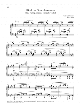 page one of Child Falling Asleep (Piano Solo)