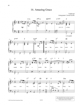 page one of Amazing Grace (Piano Solo)