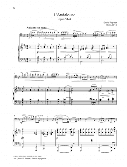 page one of L'Andalouse (String Solo)