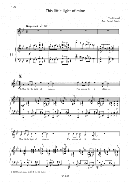 page one of This Little Light of Mine (Piano & Vocal)