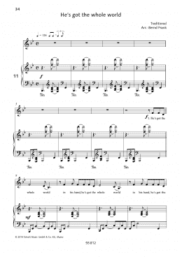 page one of He's Got the Whole World (Piano & Vocal)