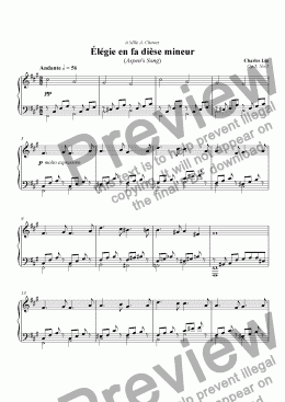 page one of Elegie - Op.5
