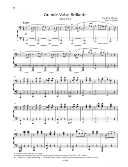 page one of Grande Valse Brillante (Piano Duet)