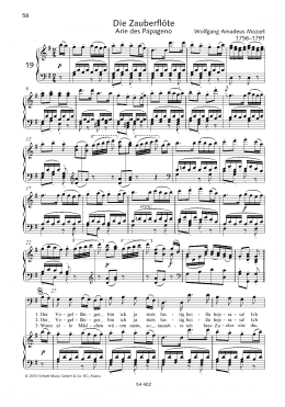 page one of Der Vogelfanger Bin Ich Ja (Piano & Vocal)