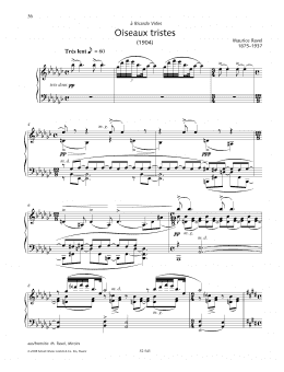 page one of Oiseaux tristes (Piano Solo)