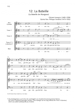 page one of La Bateille de Marignan (Choir)