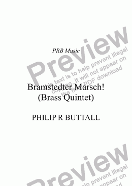 page one of Bramstedter Marsch! (Brass Quintet)
