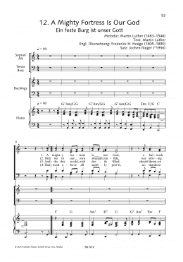 page one of A Mighty Fortress Is Our God (SATB Choir)