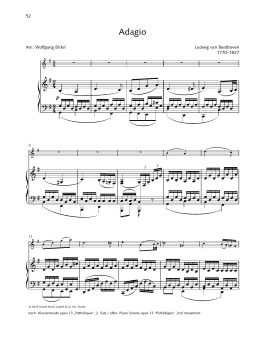 page one of Adagio (String Solo)