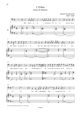 page one of Benché severo e immutabil fato (Piano & Vocal)