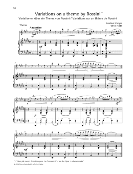 page one of Variations on a theme by Rossini (Woodwind Solo)