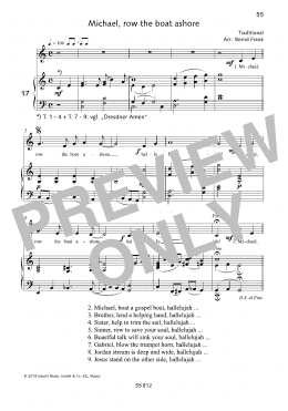 page one of Michael Row the Boat Ashore (Piano & Vocal)