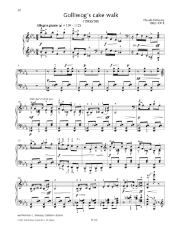page one of Golliwogg's Cake Walk (Piano Solo)