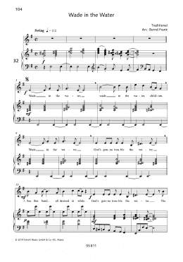 page one of Wade in the Water (Piano & Vocal)
