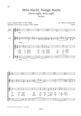 page one of Stille Nacht, Heilige Nacht (Choir)