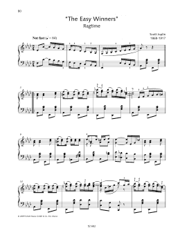 page one of The Easy Winners (Piano Solo)