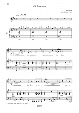 page one of Oh Freedom (Piano & Vocal)
