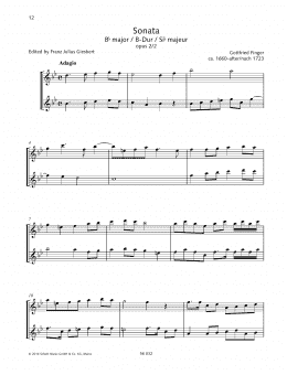 page one of Sonata B-flat major (Woodwind Ensemble)