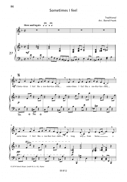 page one of Sometimes I Feel like A Motherless Child (Piano & Vocal)