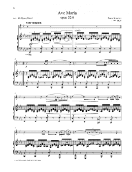 page one of Ave Maria (Brass Solo)
