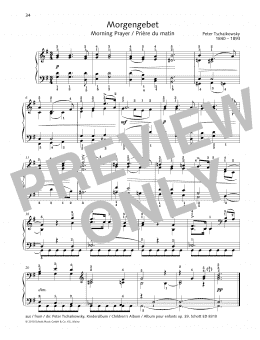 page one of Morning Prayer (Piano Solo)