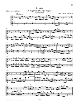 page one of Sonata B-flat major (Woodwind Ensemble)