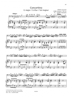page one of Concertino G major (String Solo)