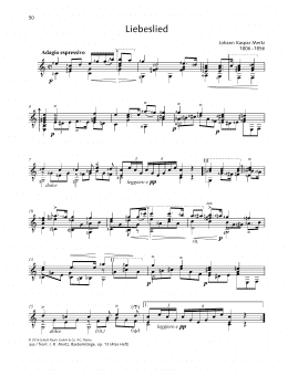 page one of Liebeslied (Solo Guitar)
