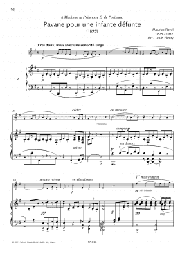 page one of Pavane pour une Infante Défunte (Woodwind Solo)