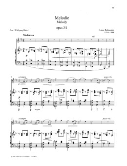 page one of Melody (Woodwind Solo)