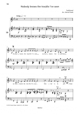 page one of Nobody Knows the Trouble I've Seen (Piano & Vocal)