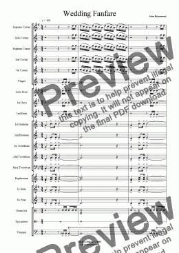 page one of Wedding Fanfare (Brass Band)