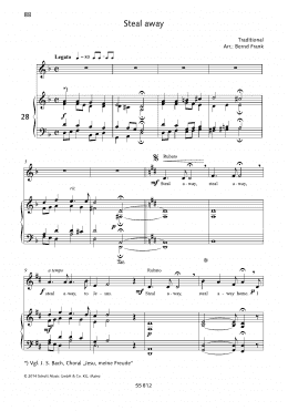 page one of Steal Away (Piano & Vocal)