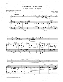 page one of Romance E-flat major (Woodwind Solo)
