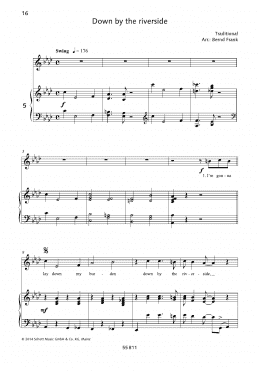 page one of Down by the Riverside (Piano & Vocal)
