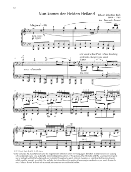 page one of Nun komm der Heiden Heiland (Piano Solo)