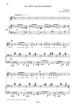 page one of Go, Tell It on the Mountain (Piano & Vocal)