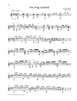 page one of The Frog Galliard (Solo Guitar)