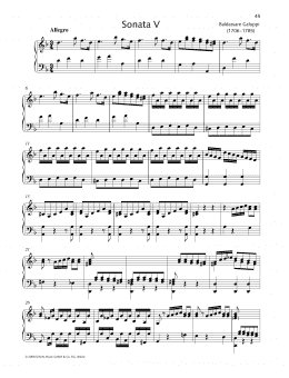 page one of Sonata V D minor (Piano Solo)
