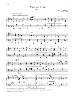 page one of Chanson Triste (Piano Solo)