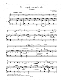 page one of Nel Cor Più Non Mi Sento (Woodwind Solo)